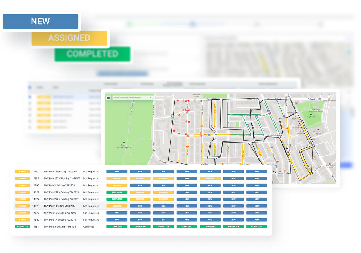 An informative map displaying the location of a new project, with marked points of interest and access pathways