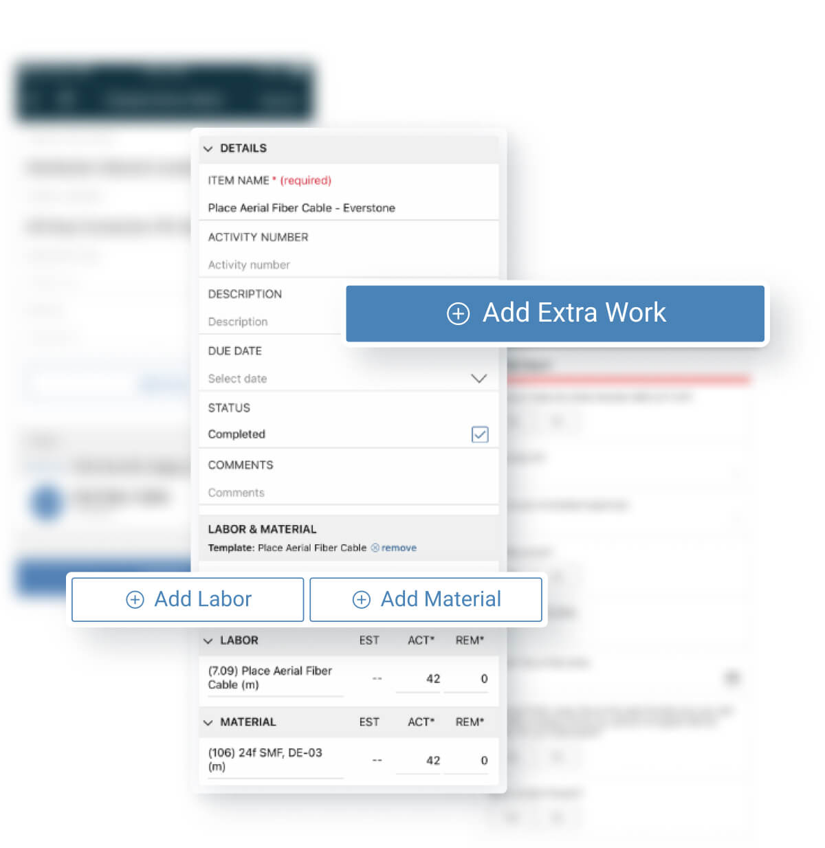 A visual representation of the "Add Extra Work" button on a website, designed to enhance user engagement with extra options