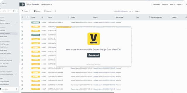 Export design data as GeoJSON